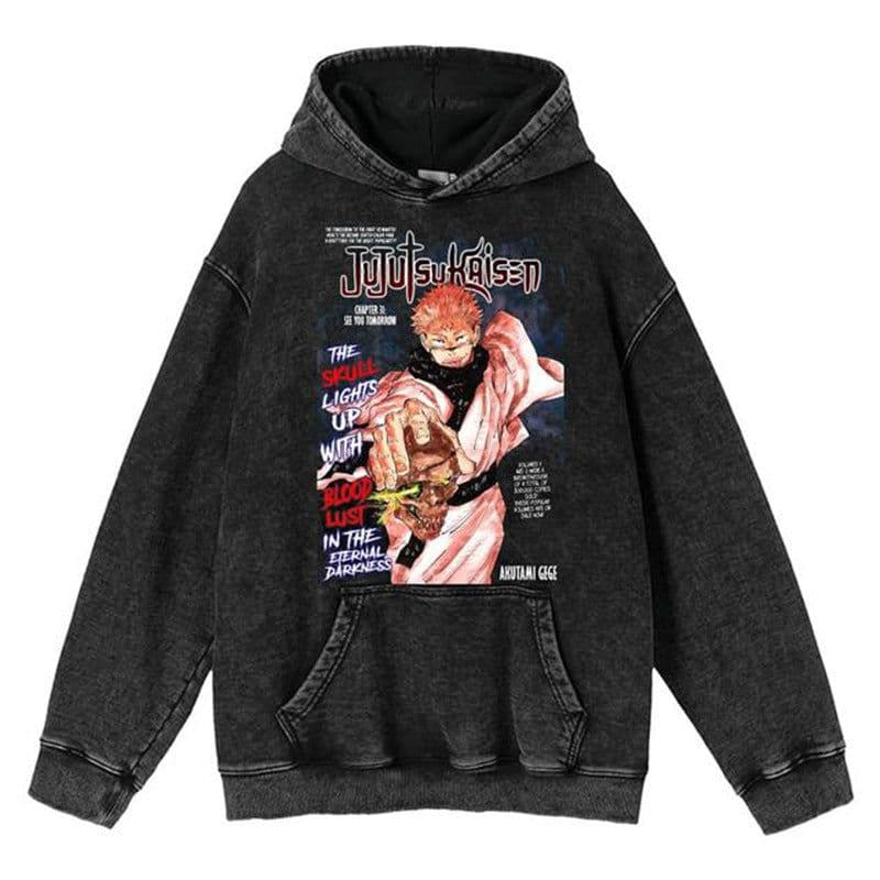 image-Cuifu Anime Sweatshirt - Black 5XL 100% Cotton Hooded Jacket