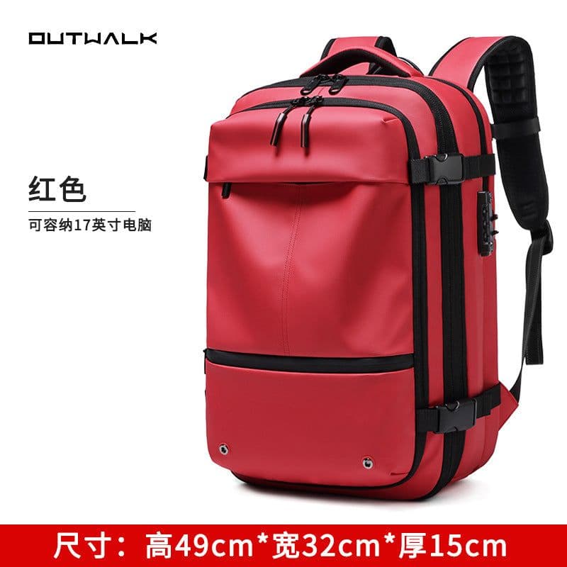 image-Cross-border travel new backpack men's business multi-function computer bag vacuum compression large capacity backpack TPU