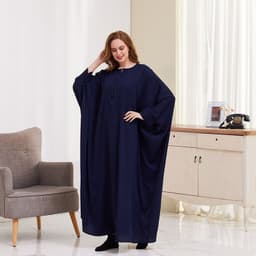 image-Xueguo Muslim Dress - Blue Swing Long Sleeve
