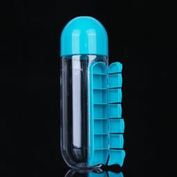 image-Multifunctional two-in-one creative water cup medicine box 7-day medicine box 7 compartments outdoor portable convenient water bottle medicine box cup