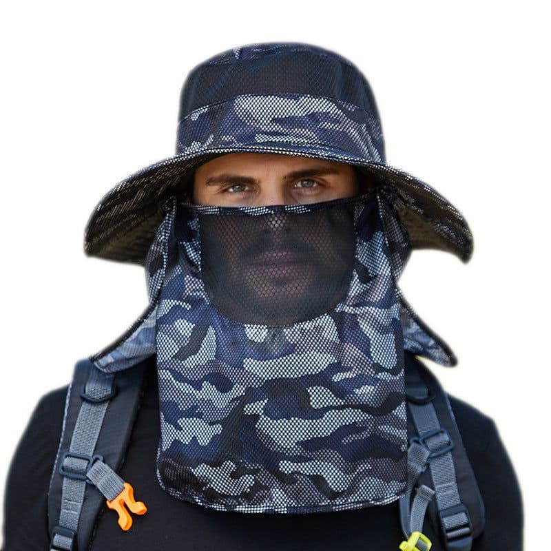image-9012 cross-border sunscreen hat men's fishing hat camouflage sun hat cover face summer outdoor fisherman hat sun hat