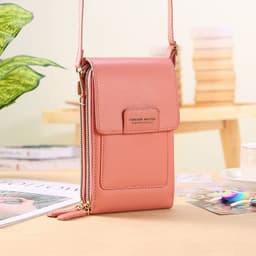 image-2022 new touch screen mobile phone bag female small oblique cute mobile phone small bag fashion wallet vertical section