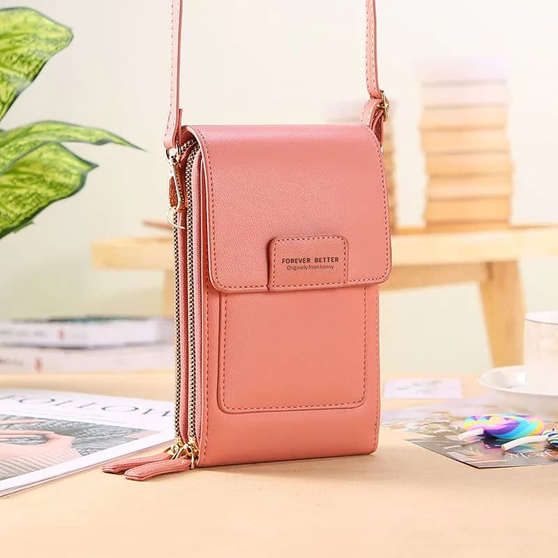 image-2022 new touch screen mobile phone bag female small oblique cute mobile phone small bag fashion wallet vertical section