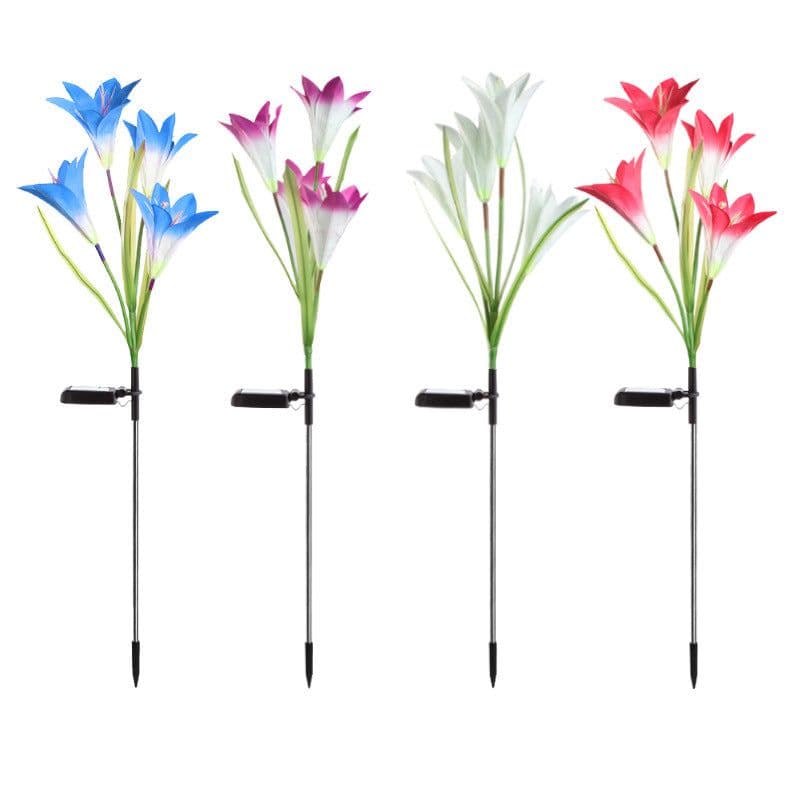 image-Outdoor Solar Lily Light LED Waterproof Garden Lawn Decor - IP65