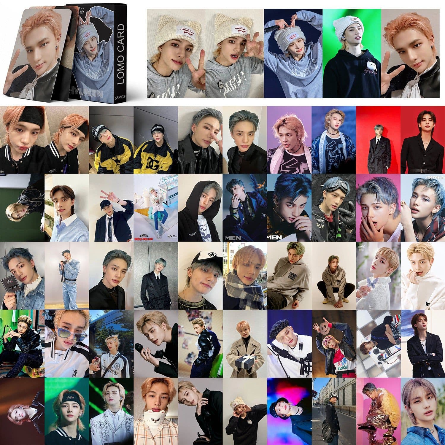 image-SK Stray Kids Album Cards - Bang Chan, Lee Know, Hyunjin