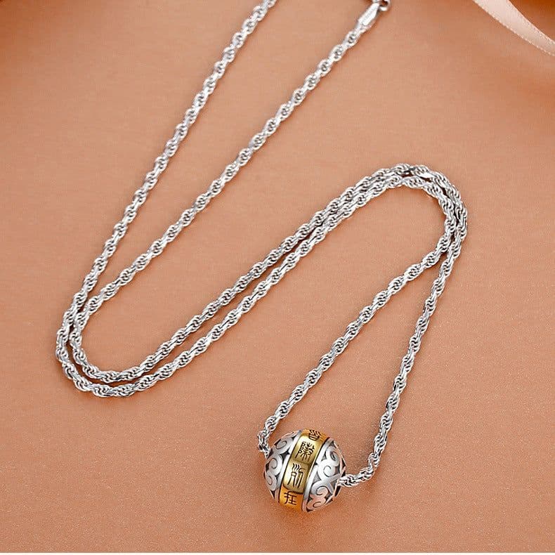 image-Huayoule 9-Char DIY Copper Pendant Necklace, Retro Vintage Style, Leather Strap
