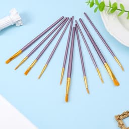 image-Boyixuan 10-Piece Brush Set - Oil Painting Acrylic Gouache