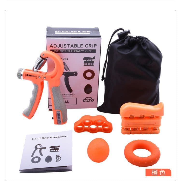 image-Five-piece Counting Grip Set Five Finger Trainer Home Fitness Hand Finger Rehabilitation Training Grip Set