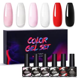 image-Nee Jolie UV Gel Nail Polish Set - 6 Colors 8.5ml