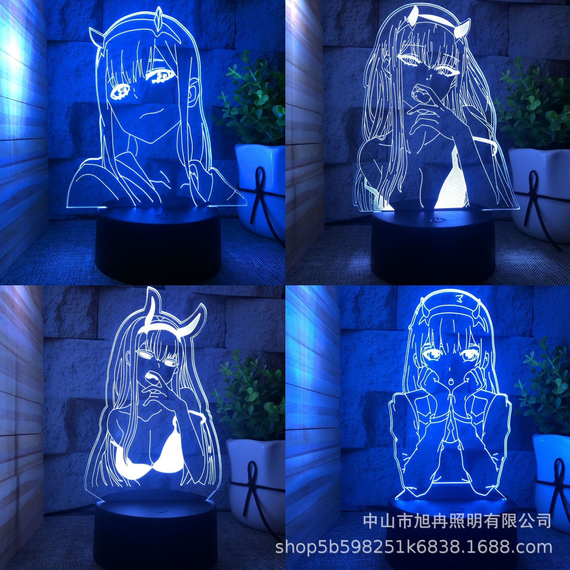 image-3D Night Light LED USB Desk Lamp Touch Remote Control Modern Minimalist