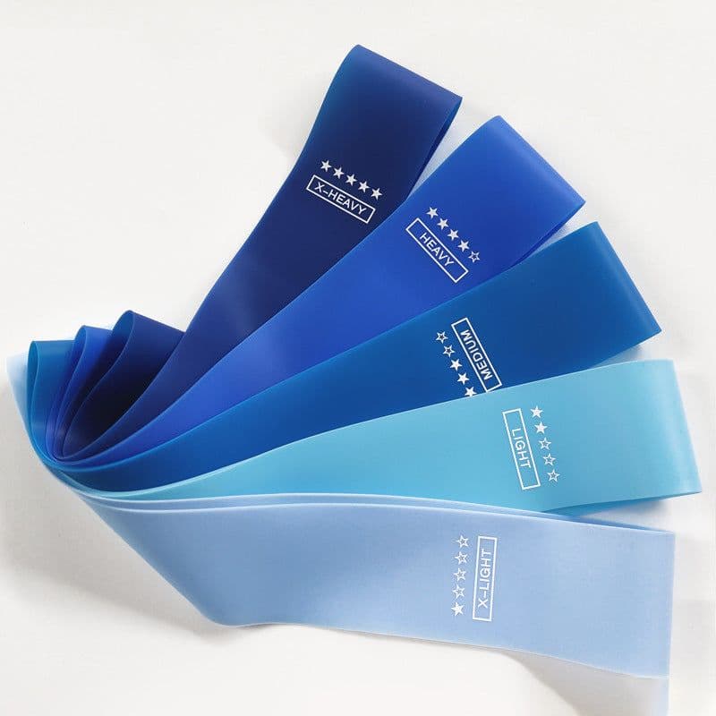 image-Utronix Silicone Resistance Bands - Yoga, Fitness, Stretch - 5-Pack