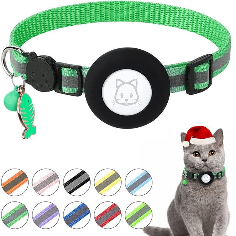 image-Sheng Hongjia Apple Airtag Protective Case Light Green Pet Collar