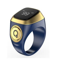 image-Smart Bluetooth Ring - Iqibla Zikr Tasbeeh, 0-9999 Count, 22mm Black/Gray