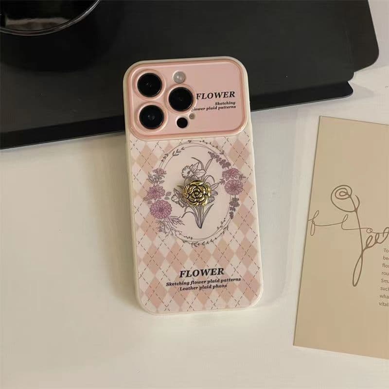 image-FNKO iPhone 14 Case - Sketch Flower White TPU