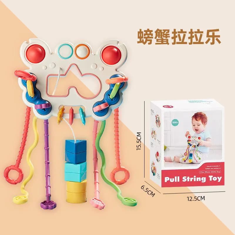 image-Baby Puzzle Fun Finger Pumping Toys Can Be Pressed And Bite Enlightenment Early Education Octopus Lala Toys