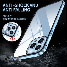 image-Suitable for iPhone14 mobile phone case Magneto Apple HD / anti-peep double-sided glass metal magnetic suction protective cover