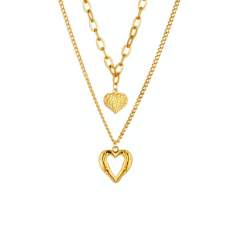 image-Titanium Steel Angel Wings Love Necklace - 41-50cm Adjustable