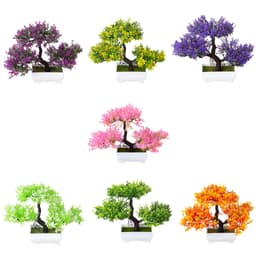 image-Small Green Pine Simulation Plant Ornament Bonsai - Plastic Decor