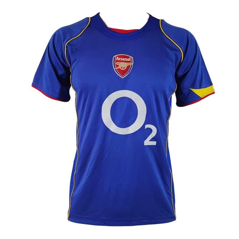 image-Arsenal Retro Football Jersey - Henry 14 Bergkamp 10