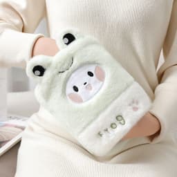 image-Purple Plush Hot Water Bottle 500ML - Removable Cover