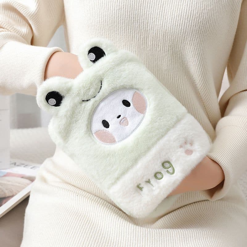 image-Purple Plush Hot Water Bottle 500ML - Removable Cover