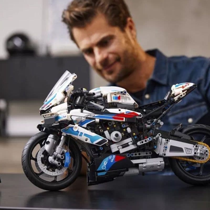 image-Compatible with Lego BMW motorcycle M1000RR assembled building blocks toy boy model Ducati birthday gift