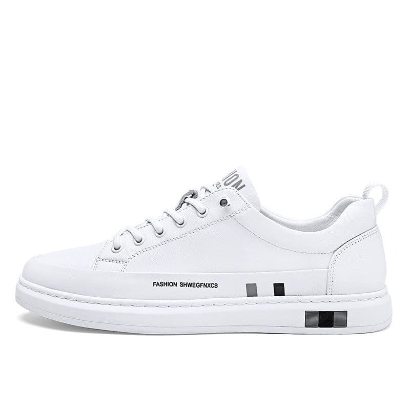 image-European Station Mens White Low Top Sneakers Casual Shoes