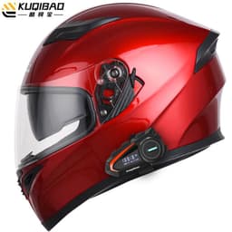 image-Coolqibao Motorcycle Full-Face Helmet Bluetooth XXL Gray