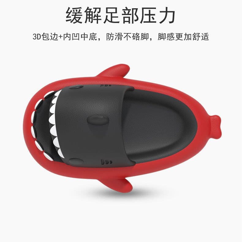 image-Cross-border cow shark sandals and slippers for men at home