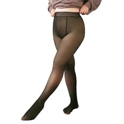 image-Women's Winter Thick Pantyhose - Coffee Translucent Large