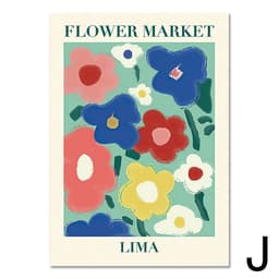 image-Canvas Flower Painting Triptych - Modern 60x90cm