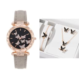 image-Douyin Women's Butterfly Digital Watch - Fashionable Simple