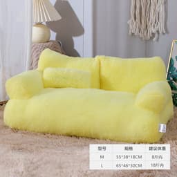 image-LEZIZI XXL Warm Cat Sofa - Flannel Pet Kennel Bed Mat Universal Cat Supplies