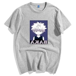 image-Japanese anime full-time hunter HUNTER×HUNTER personality handsome men's cartoon T-shirt sleeve top
