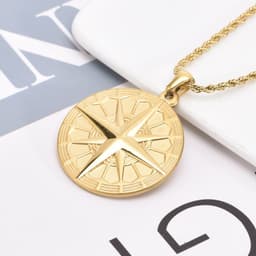 image-European and American Jewelry Wholesale Vietnam Shajin Mandala Four-pointed Star Pendant Mandala Men and Women Couples Mantra Necklace