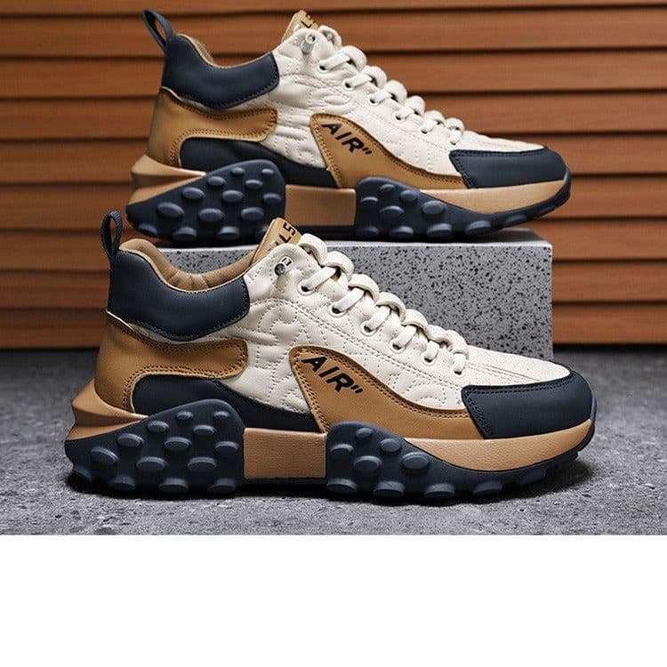 image-Men's Sports Casual Shoes - Black Orange Low Top
