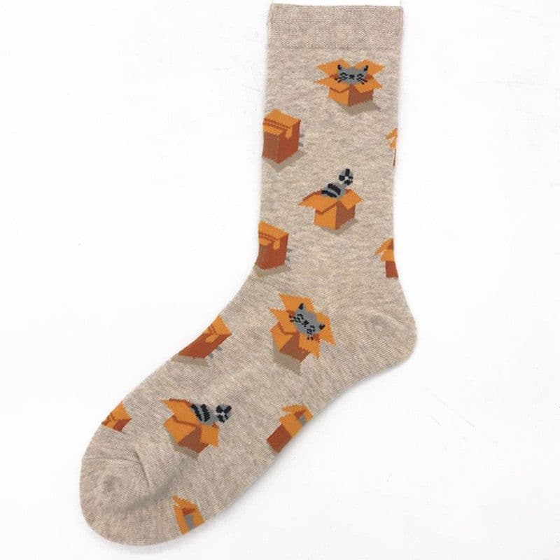 image-Cotton Socks Men's Mid-Tube Casual - Cityscape
