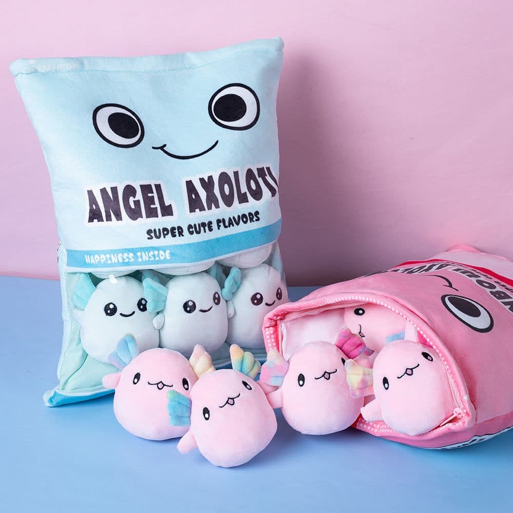 image-Plush Salamander Pillow - Pink Cute Toy Doll
