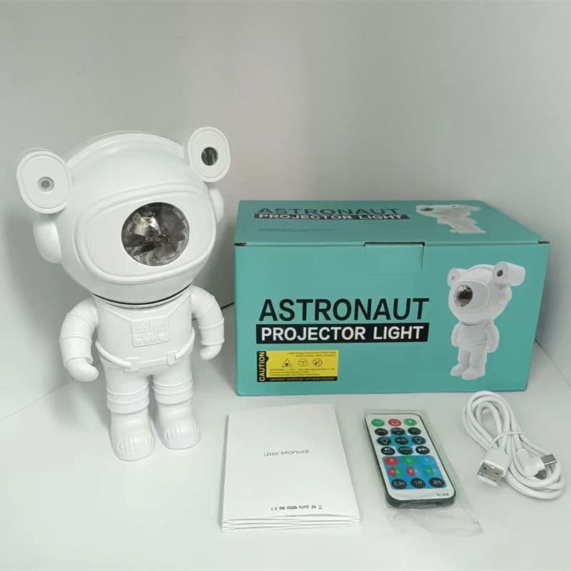 image-Aurora Nebula Projection Astronaut Lamp, Cosmic Cyclone Starry Sky Night Light