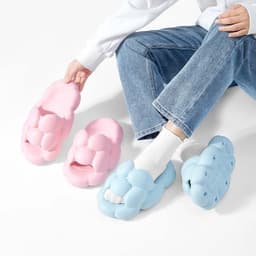 image-2023 Thick EVA Sandals Flip Flops - Blue 44-45 Korean Style