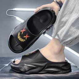 image-Men's Khaki EVA Flip Flops - Beach Sandals 44-45