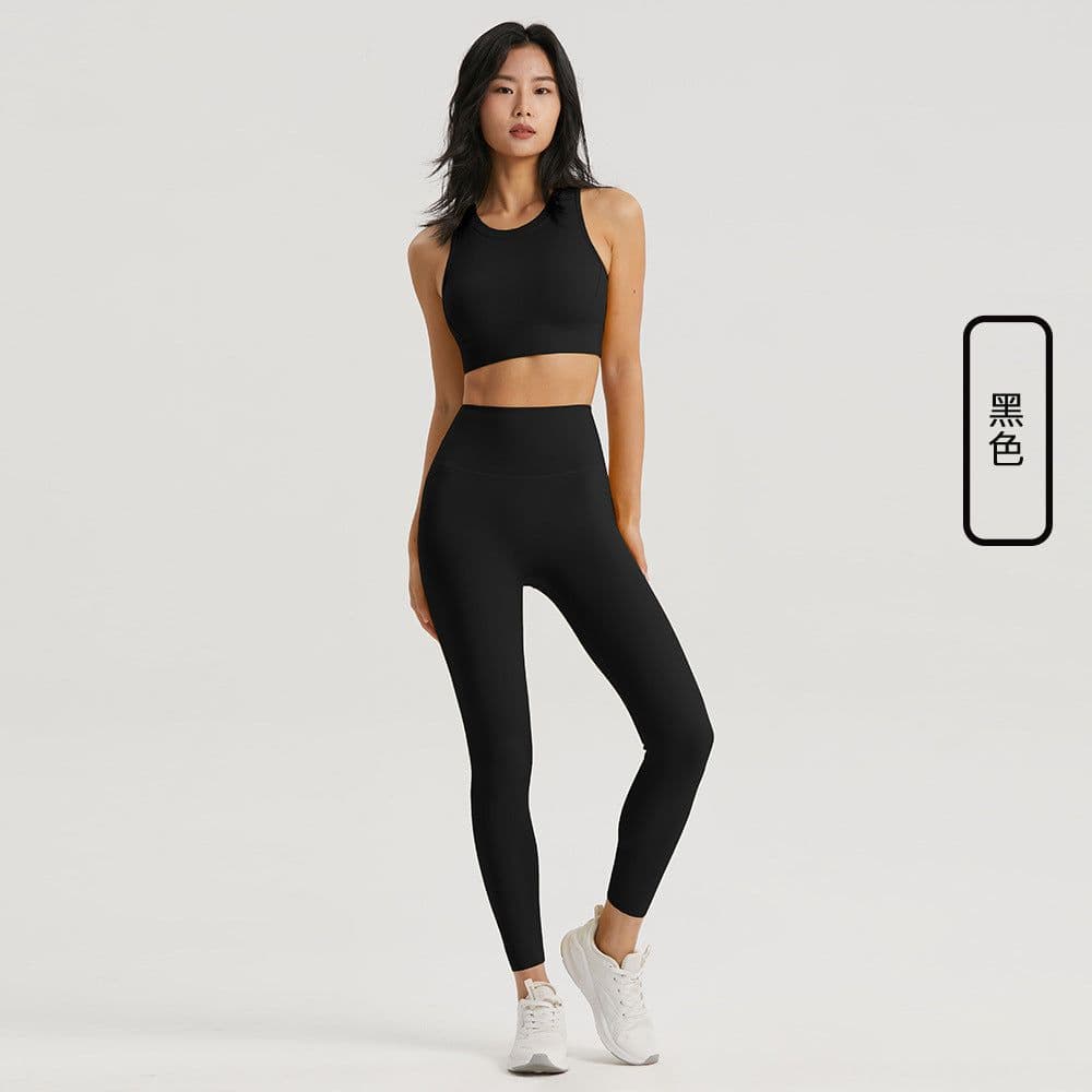image-Yoga Clothing Set - Matcha Green Fitness Bra Pants