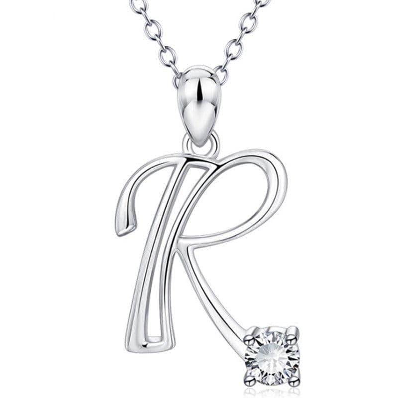 image-Baoshina Alphabet Diamond Pendant Necklace 26 Letters Jewelry Crossborder Supply