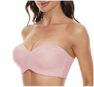 image-Cross-border foreign trade European and American underwear seamless invisible bra detachable gathered thin with steel ring large size tube top wholesale