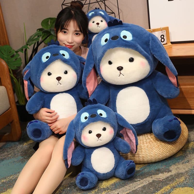 image-Turn into Stitch Bear Plush Doll - Soft Toy