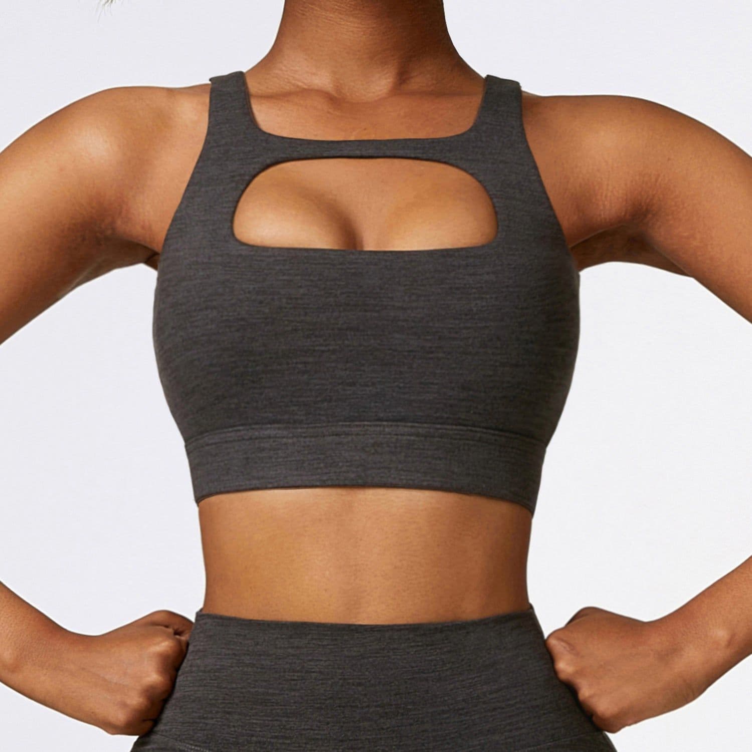 image-Zechuang Sports Bra - Iced Coffee Cationic Brushed