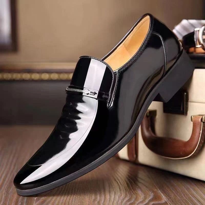 image-Men's Leather Shoes Pointed Toe Business Casual