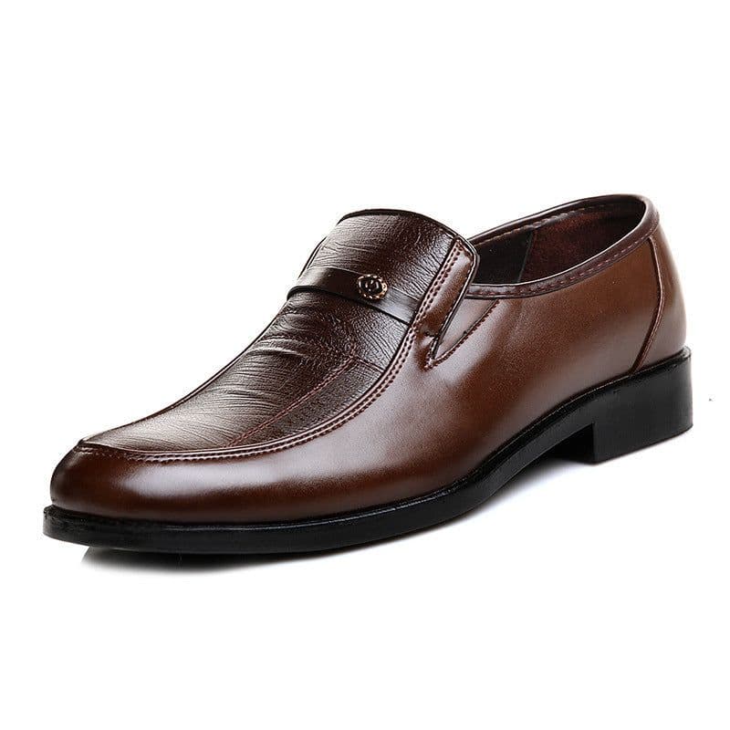 image-Outback 8037 Men's Business Leather Shoes - Brown, Size 44