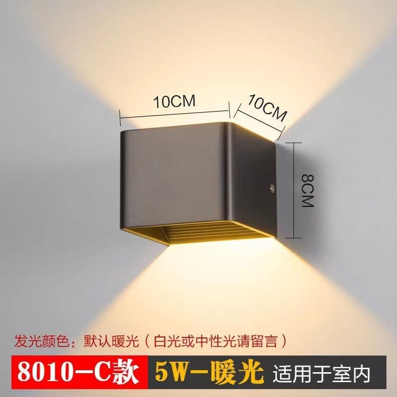 image-Solar outdoor waterproof wall light induction wall light exterior wall wiring free wall light balcony dimming wall light graffiti wall light
