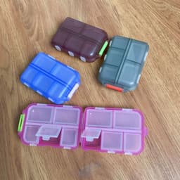 image-10-Grid Pill Box Storage - Blue Portable